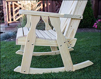 Treated Pine Fanback Rocking Chair