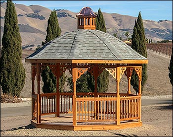 Red Cedar Belle Roof Octagon Gazebos