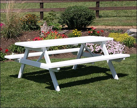 Treated Pine Picnic Table w/ Attached Benches