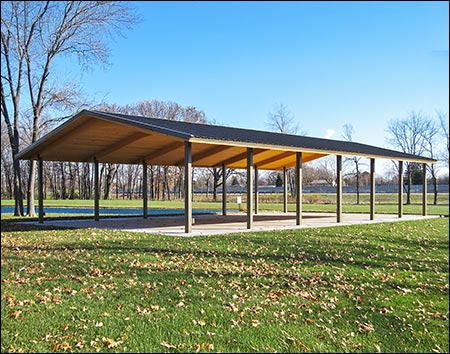 Wood Single Roof Savannah (Rectangle) Pavilions