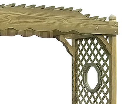 Treated Pine Victorian Garden Arbor