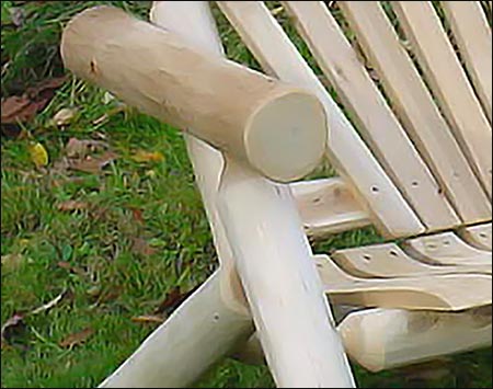 4 White Cedar Unstained Loveseat