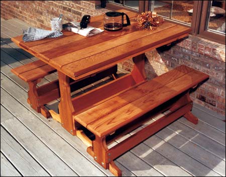 Red Cedar Trestle Bench