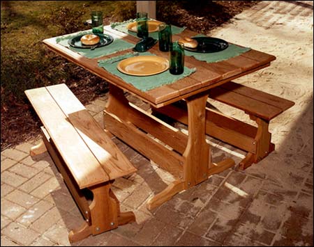 Red Cedar Trestle Bench