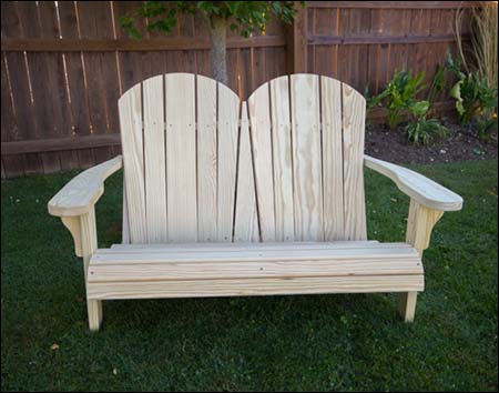 Treated Pine Low Curveback Garden Bench