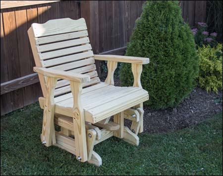 Treated Pine Crossback Glider Chair