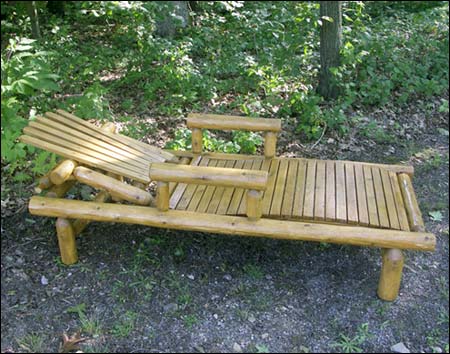 White Cedar Stained Lounge