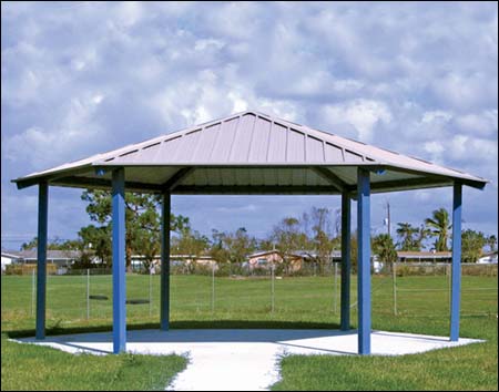 All Steel Single Roof Orchard (Hexagon) Pavilions | Pavilions by Shape ...