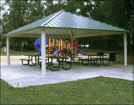 All Steel Single Roof Forestview (Square) Pavilions