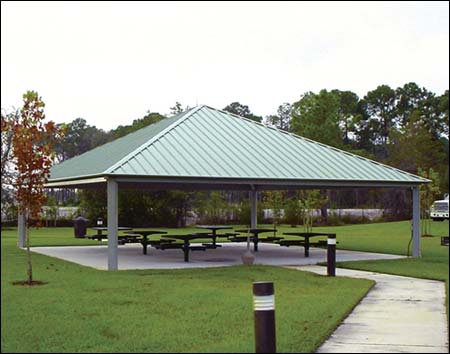 All Steel Single Roof Forestview (Square) Pavilions