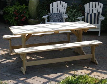 Treated Pine Trestle Picnic Table