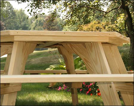 Treated Pine Hexagon Picnic Table