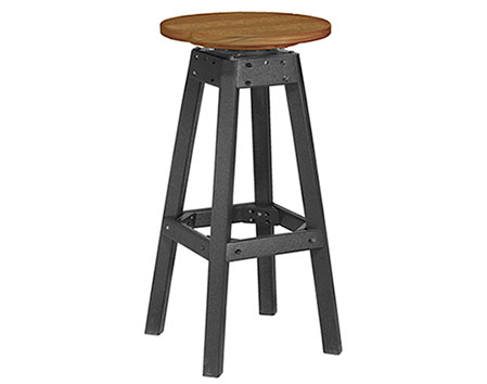 Poly Lumber Natural Finish Bar Stool 