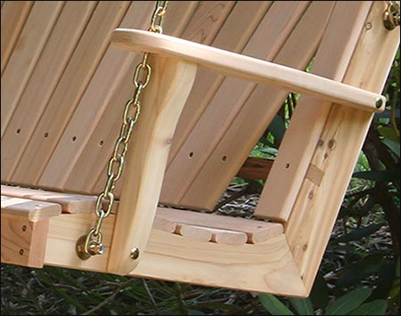 Red Cedar Classic Fanback Porch Swing