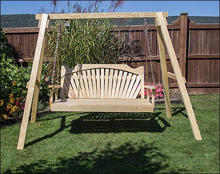 Treated Pine Fanback Swingbed