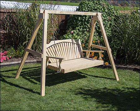 Treated Pine Fanback Swingbed