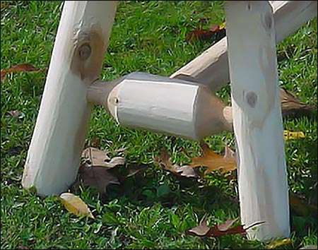 42" x 18" White Cedar Unstained Bench