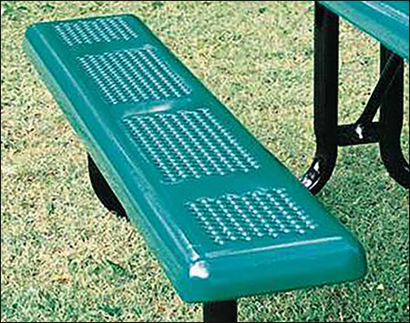 Rectangular Perforated Metal Picnic Table