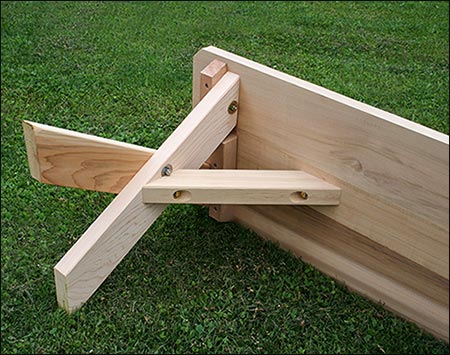 Red Cedar Cross Legged Bench