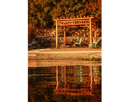 White Cedar Rustic Log Garden Pergola