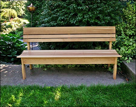 Red Cedar Contoured Picnic Table w/Backed Benches