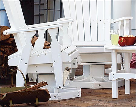 Poly Lumber 4 Pc. Adirondack Style Porch Set