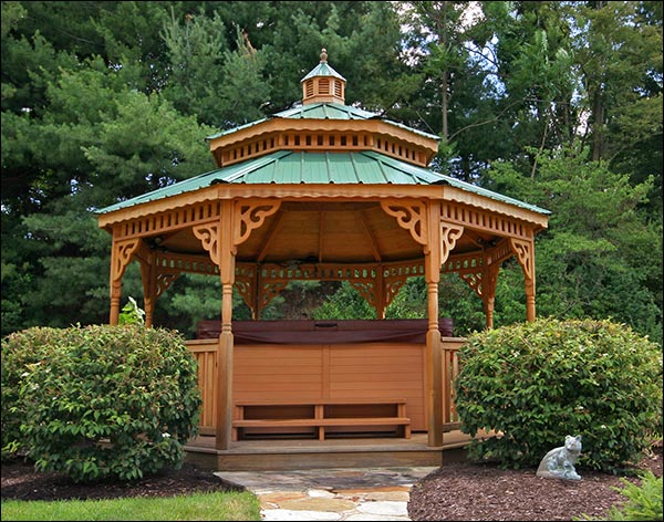 Treated Pine Double Roof Octagon Gazebos