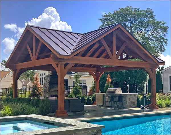 Rustic Red Cedar Herrington Gable Ramada