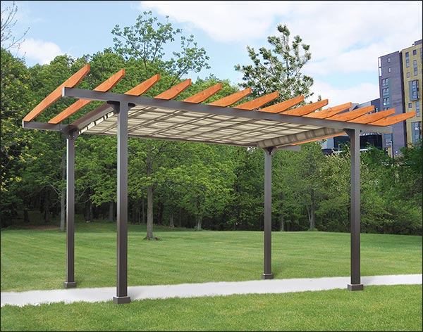 Aluminum w/Wood Vintage Classic Pergola