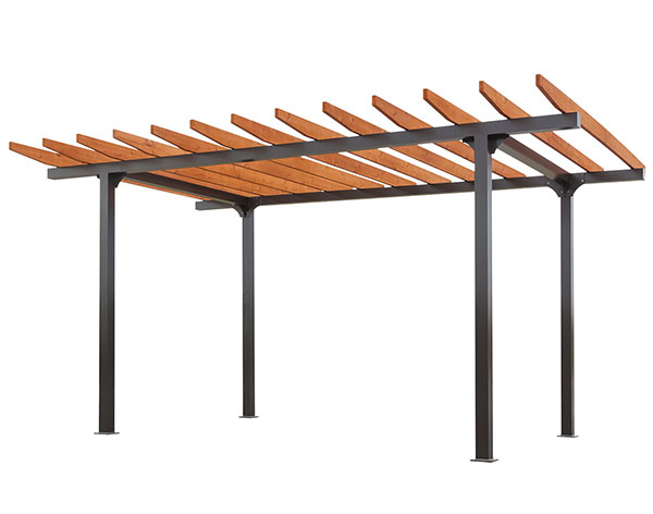 Aluminum w/Wood Vintage Classic Pergola