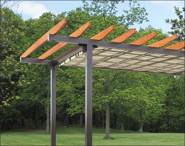 Aluminum w/Wood Vintage Classic Pergola