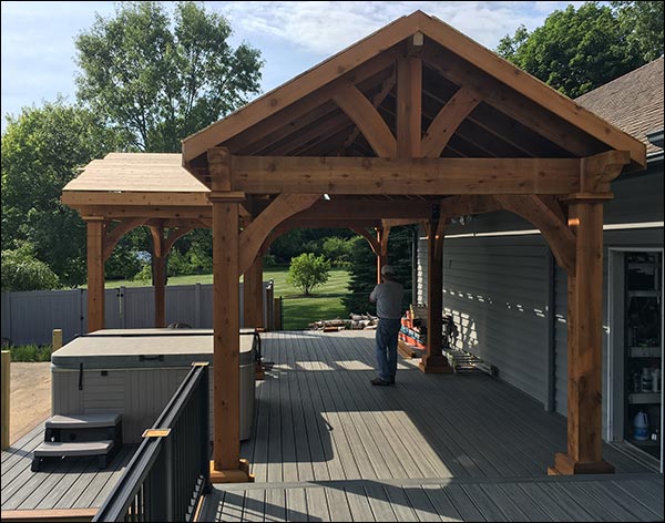 Rustic Red Cedar Herrington Gable Ramada