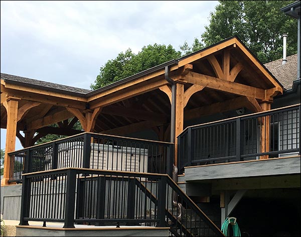 Rustic Red Cedar Herrington Gable Ramada