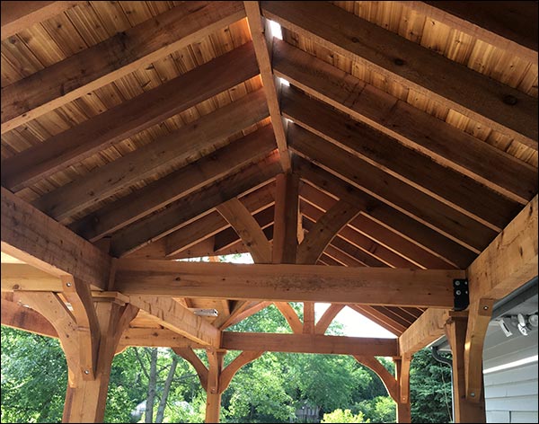 Rustic Red Cedar Herrington Gable Ramada