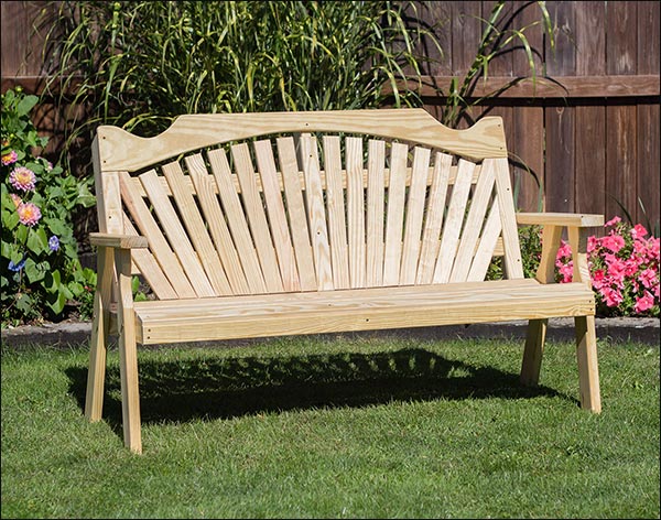 Treated Pine Fanback Garden Bench