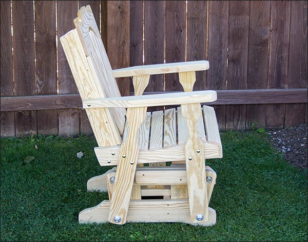 Treated Pine Fanback Glider Chair