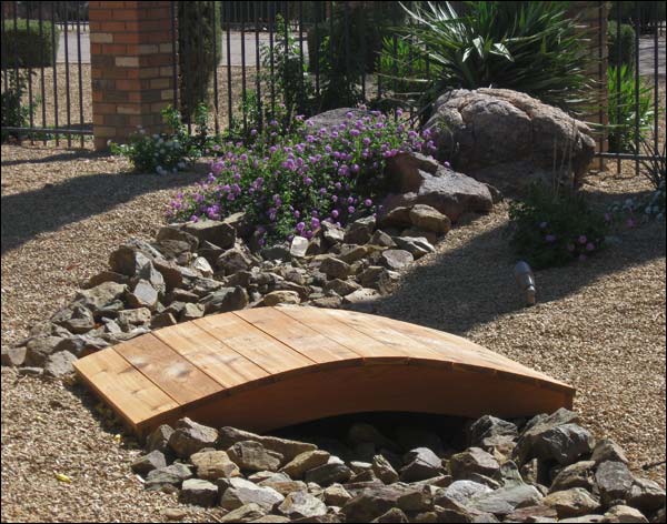 Red Cedar Crescent Moon Plank Bridge