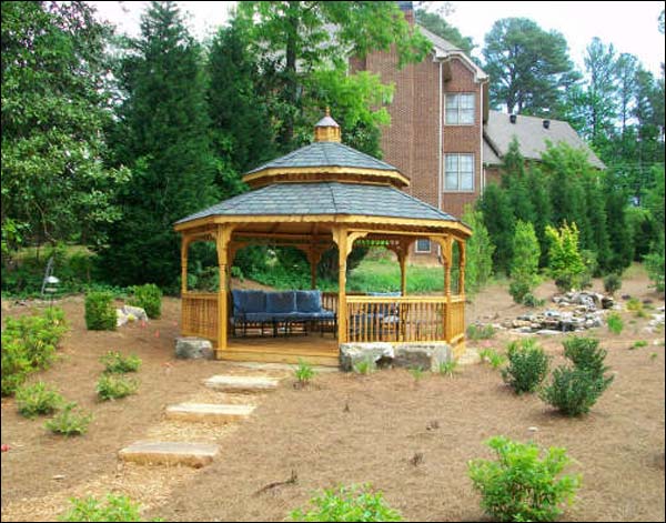 Treated Pine Double Roof Octagon Gazebos