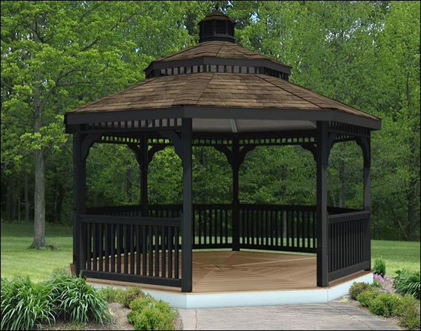 Vinyl Double Roof Octagon Gazebos