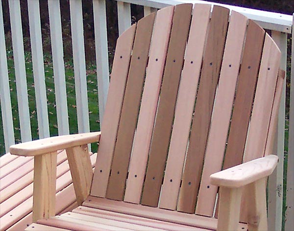 Red Cedar Blue Mountain Fanback Glider Chair