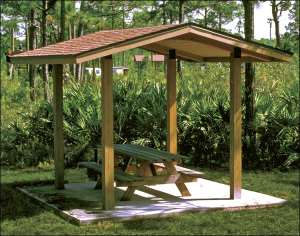 Wood Single Roof Savannah (Rectangle) Pavilions