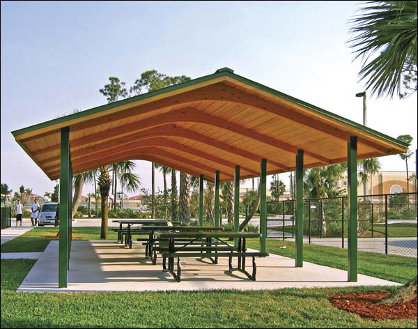 Wood Single Roof Savannah (Rectangle) Pavilions