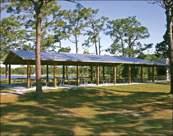 Wood Single Roof Savannah (Rectangle) Pavilions