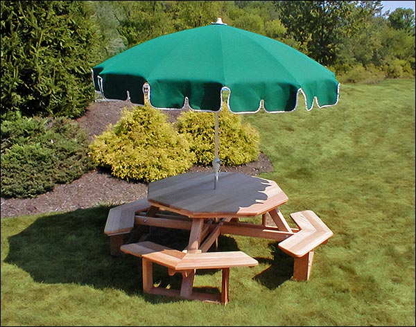 Red Cedar Octagon Walk-In Picnic Table