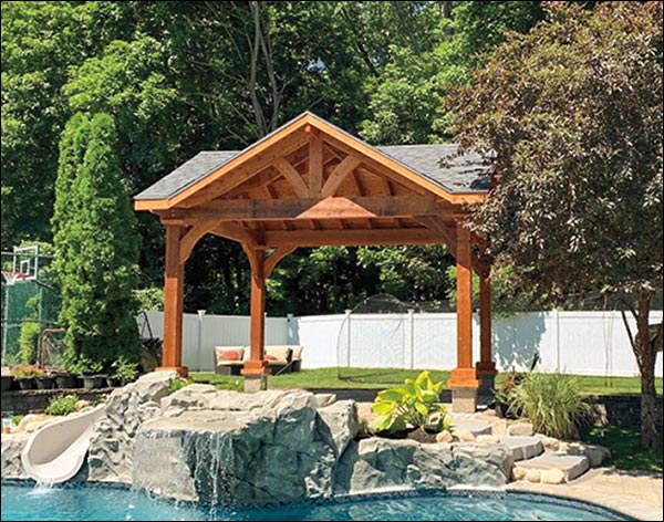 Rustic Red Cedar Herrington Gable Ramada