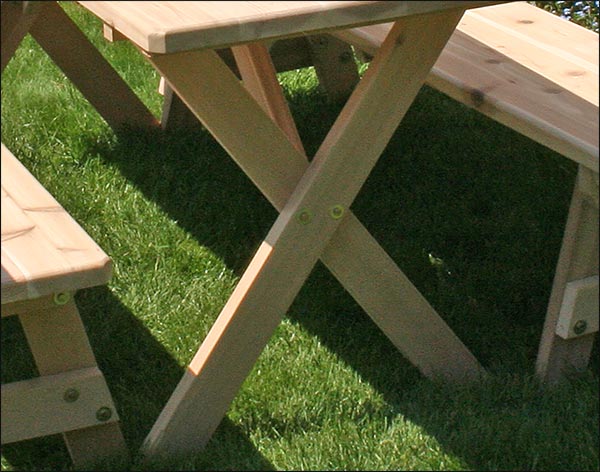 Red Cedar Cross Legged Picnic Table ONLY