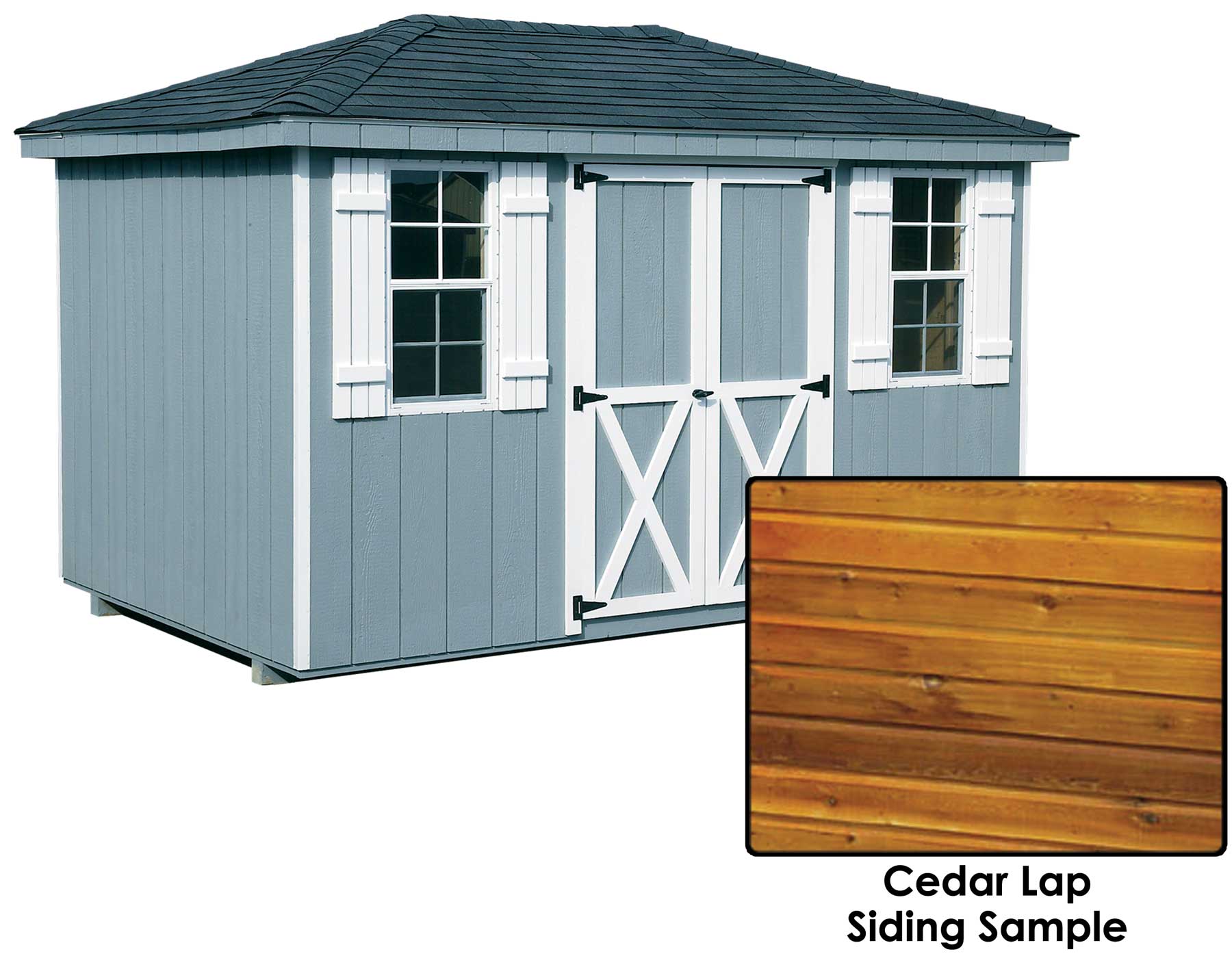 Cedar Lap Siding Hip Roof Style Sheds Sheds by Siding 